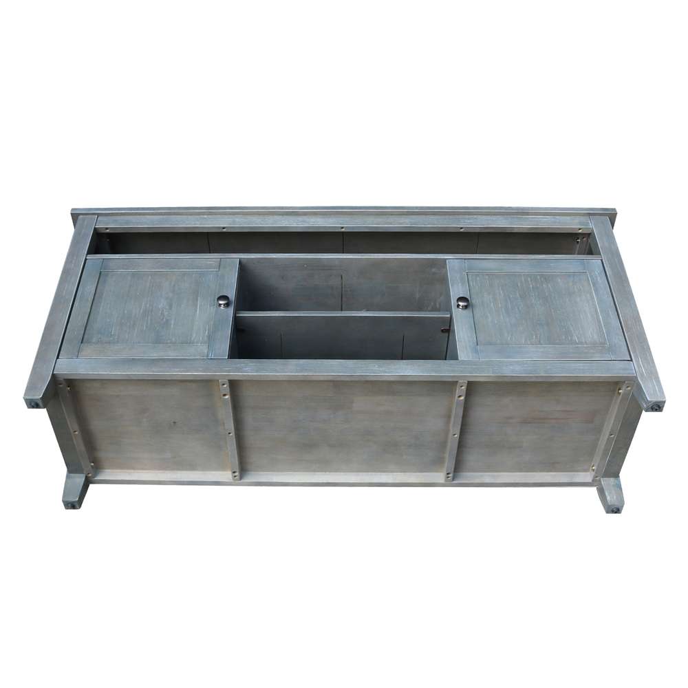 International Concepts - Entertainment / Tv Stand with 2 Doors in Heather Grey-Antique Washed Finish - TV105-51 veiw 6