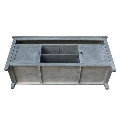 International Concepts - Entertainment / Tv Stand with 2 Doors in Heather Grey-Antique Washed Finish - TV105-51 veiw 6
