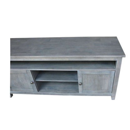 International Concepts - Entertainment / Tv Stand with 2 Doors in Heather Grey-Antique Washed Finish - TV105-51 veiw 7