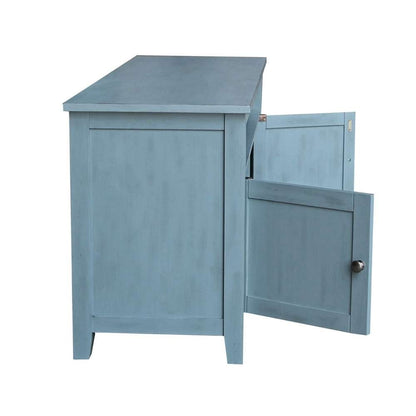 International Concepts - Entertainment / Tv Stand with 2 Doors in Ocean Blue - Antique Rubbed Finish - TV32-51 veiw 3