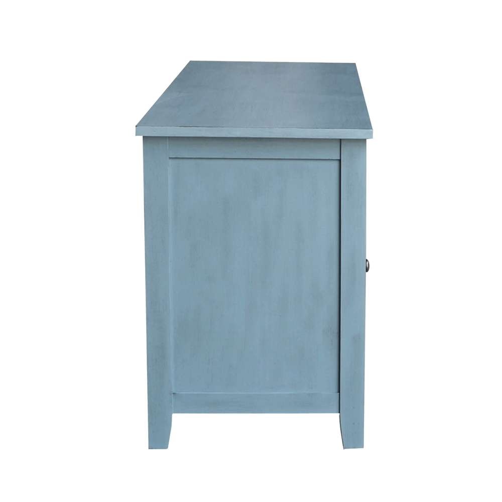 International Concepts - Entertainment / Tv Stand with 2 Doors in Ocean Blue - Antique Rubbed Finish - TV32-51 veiw 4