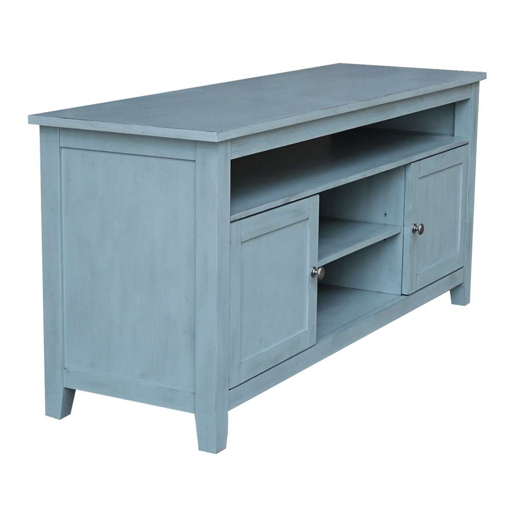 International Concepts - Entertainment / Tv Stand with 2 Doors in Ocean Blue - Antique Rubbed Finish - TV32-51 veiw 6