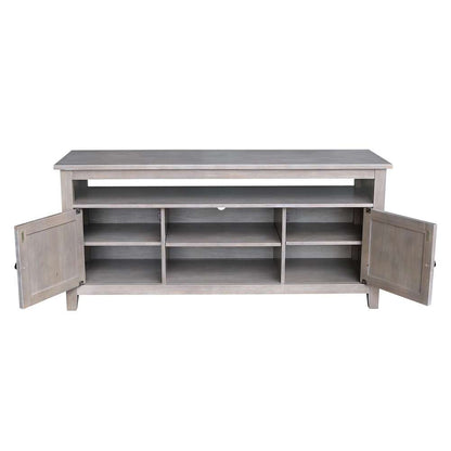 International Concepts - Entertainment / Tv Stand with 2 Doors in Washed Gray Taupe Finish - TV09-51 veiw 2
