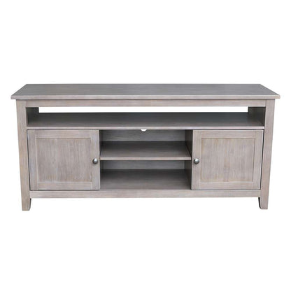 International Concepts - Entertainment / Tv Stand with 2 Doors in Washed Gray Taupe Finish - TV09-51 veiw 3