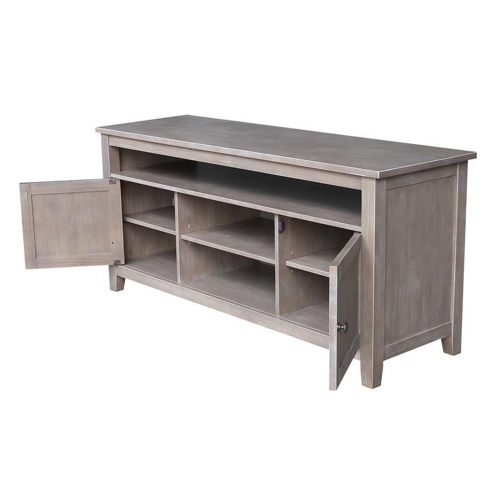 International Concepts - Entertainment / Tv Stand with 2 Doors in Washed Gray Taupe Finish - TV09-51 veiw 4