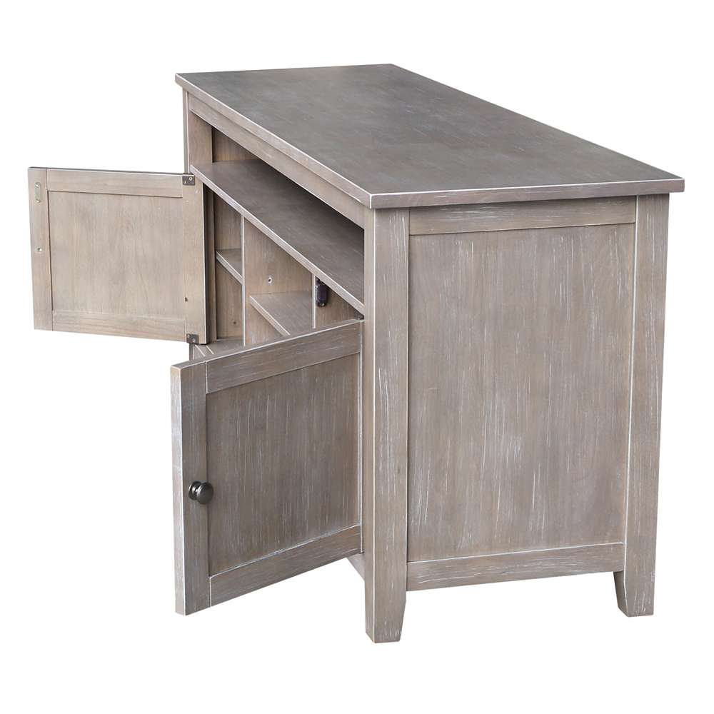 International Concepts - Entertainment / Tv Stand with 2 Doors in Washed Gray Taupe Finish - TV09-51 veiw 5