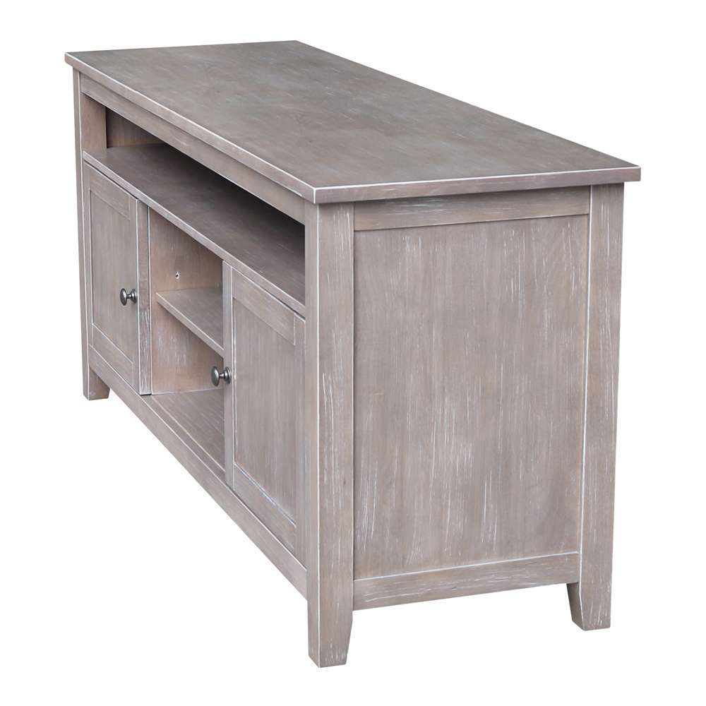 International Concepts - Entertainment / Tv Stand with 2 Doors in Washed Gray Taupe Finish - TV09-51 veiw 6