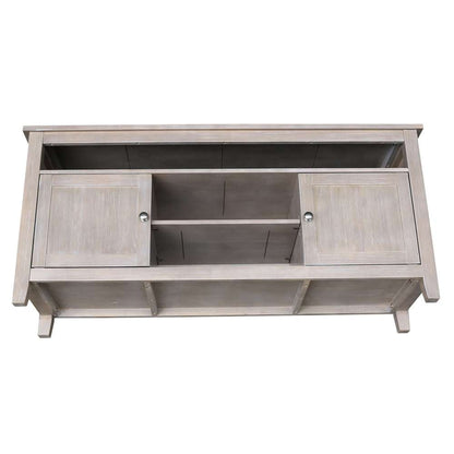 International Concepts - Entertainment / Tv Stand with 2 Doors in Washed Gray Taupe Finish - TV09-51 veiw 7
