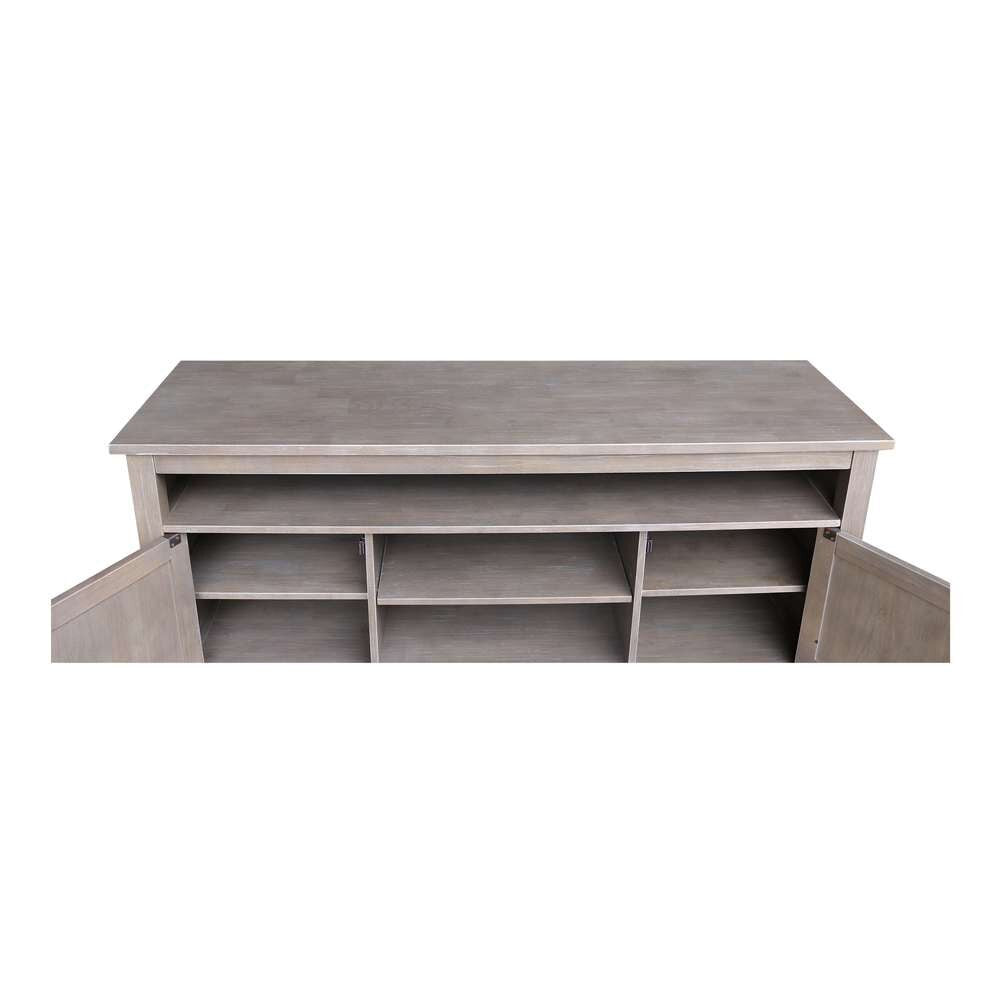 International Concepts - Entertainment / Tv Stand with 2 Doors in Washed Gray Taupe Finish - TV09-51 veiw 8