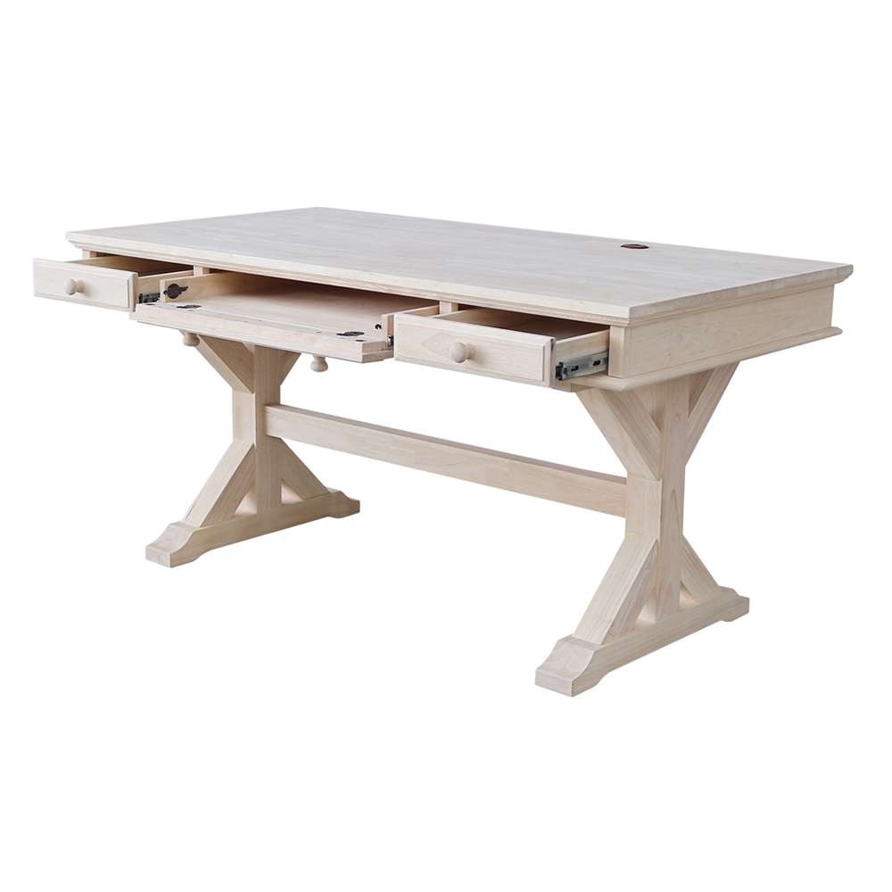 International Concepts - Executive Desk with Canyon Base - K-OF64T-64C-C10 veiw 7