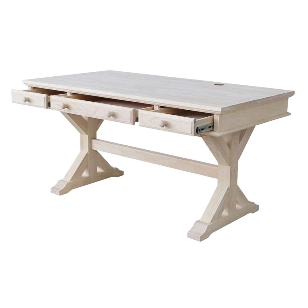 International Concepts - Executive Desk with Canyon Base - K-OF64T-64C-C10 veiw 8