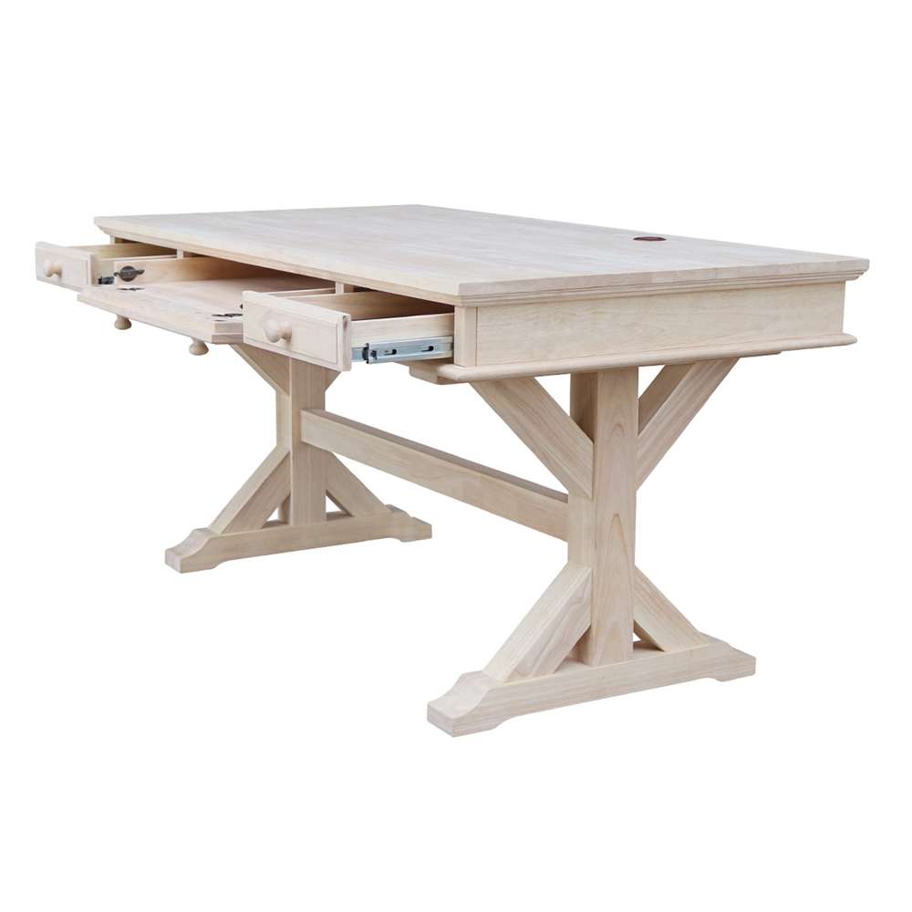 International Concepts - Executive Desk with Canyon Base - K-OF64T-64C-C10 veiw 9