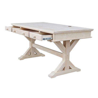 International Concepts - Executive Desk with Canyon Base - K-OF64T-64C-C10 veiw 10