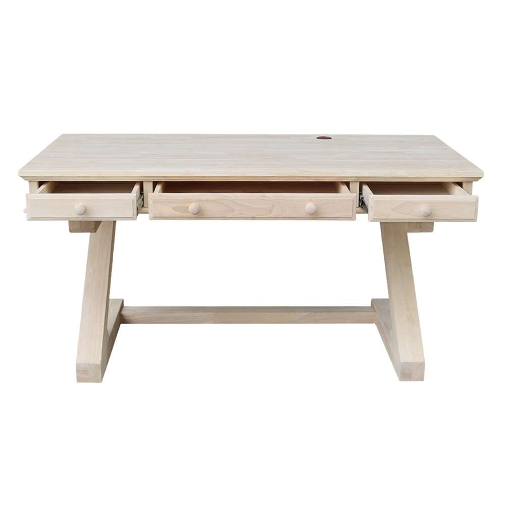 International Concepts - Executive Desk with Zosiac Base - K-OF64T-64Z-C10 veiw 5