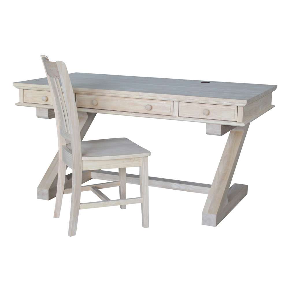 International Concepts - Executive Desk with Zosiac Base - K-OF64T-64Z-C10 veiw 6