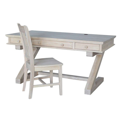 International Concepts - Executive Desk with Zosiac Base - K-OF64T-64Z-C10 veiw 6