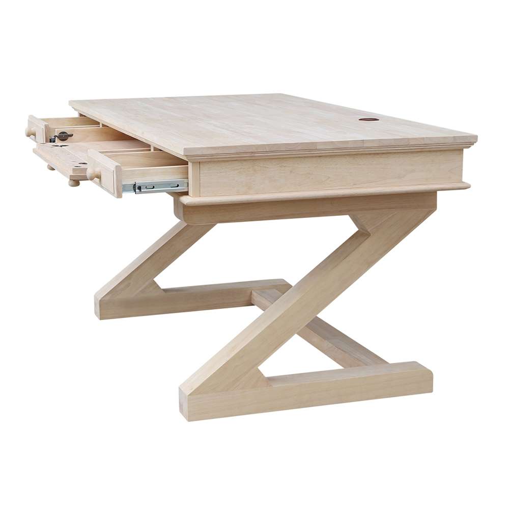 International Concepts - Executive Desk with Zosiac Base - K-OF64T-64Z-C10 veiw 9