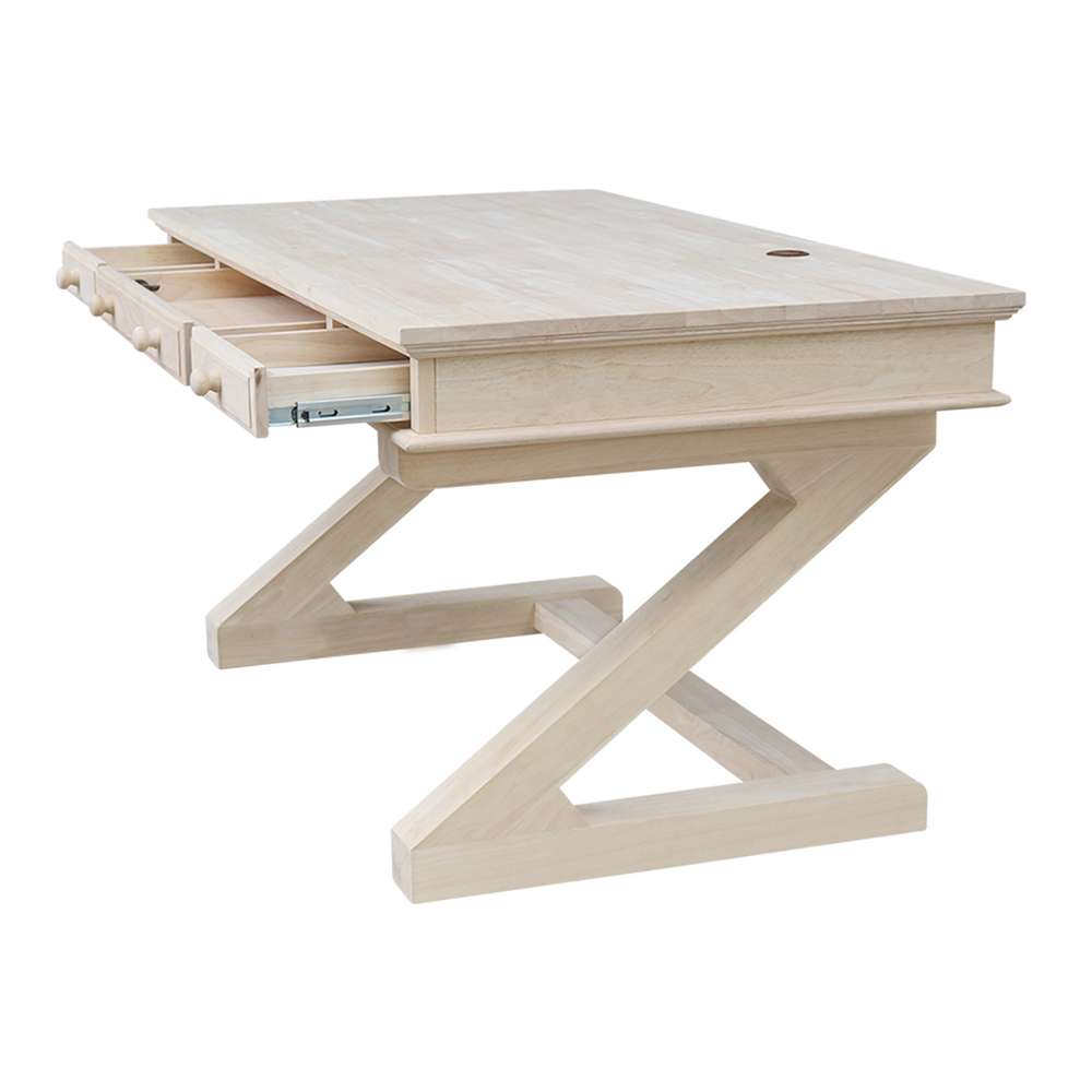 International Concepts - Executive Desk with Zosiac Base - K-OF64T-64Z-C10 veiw 10