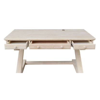 International Concepts - Executive Desk with Zosiac Base - K-OF64T-64Z-C10 veiw 13