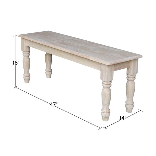 International Concepts - Farmhouse Bench - BE-47 veiw 2