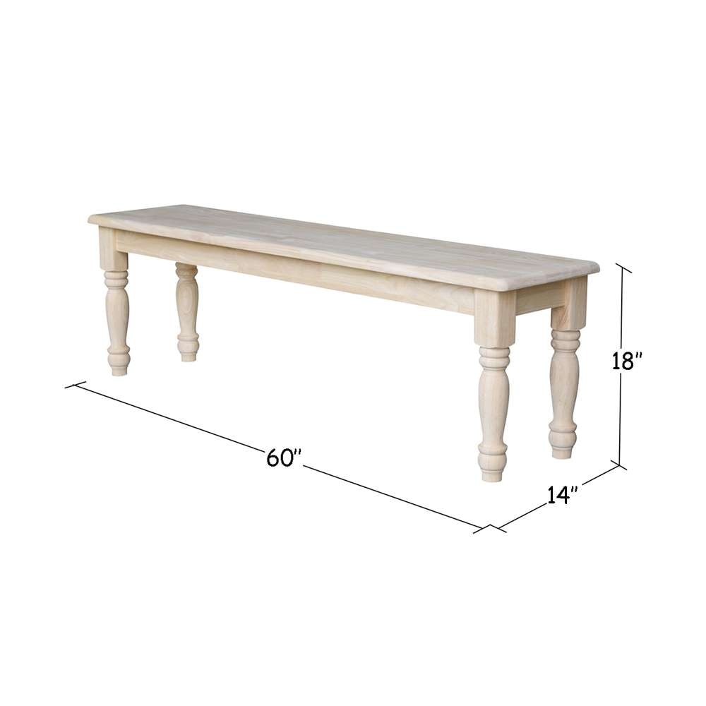 International Concepts - Farmhouse Bench - BE-60T veiw 2