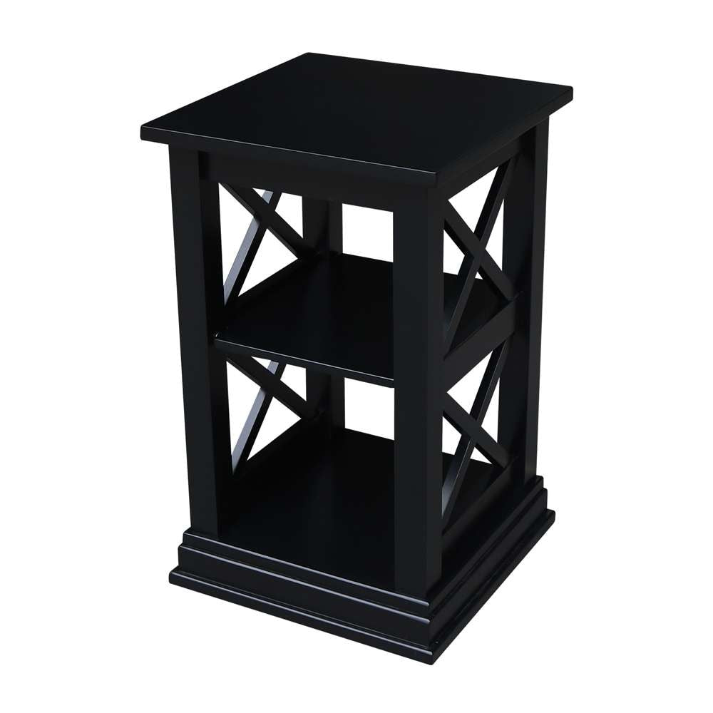 International Concepts - Hampton Accent Table with Shelves in Black Finish - OT46-70A veiw 1
