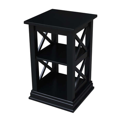 International Concepts - Hampton Accent Table with Shelves in Black Finish - OT46-70A veiw 1