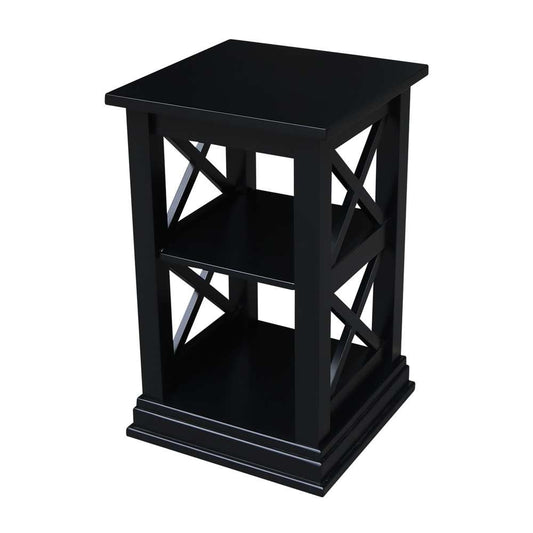 International Concepts - Hampton Accent Table with Shelves in Black Finish - OT46-70A veiw 1
