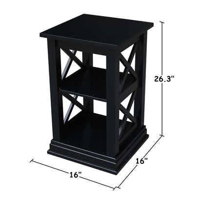 International Concepts - Hampton Accent Table with Shelves in Black Finish - OT46-70A veiw 2