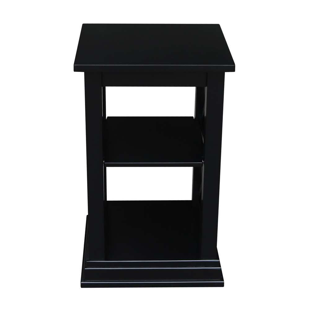 International Concepts - Hampton Accent Table with Shelves in Black Finish - OT46-70A veiw 3