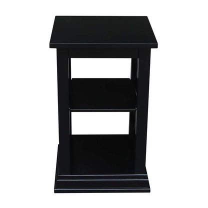 International Concepts - Hampton Accent Table with Shelves in Black Finish - OT46-70A veiw 3