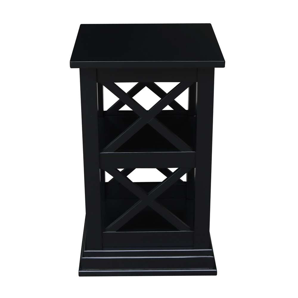 International Concepts - Hampton Accent Table with Shelves in Black Finish - OT46-70A veiw 5
