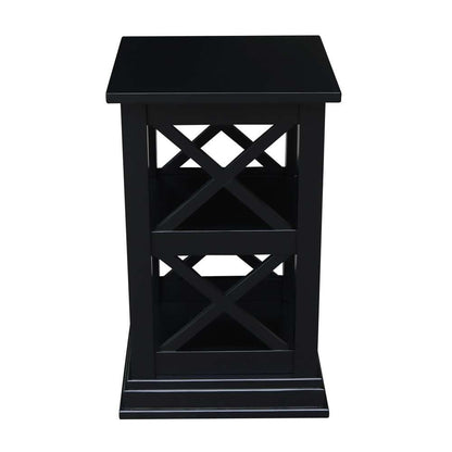 International Concepts - Hampton Accent Table with Shelves in Black Finish - OT46-70A veiw 5