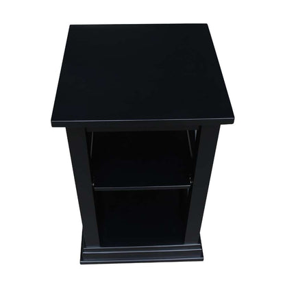 International Concepts - Hampton Accent Table with Shelves in Black Finish - OT46-70A veiw 7