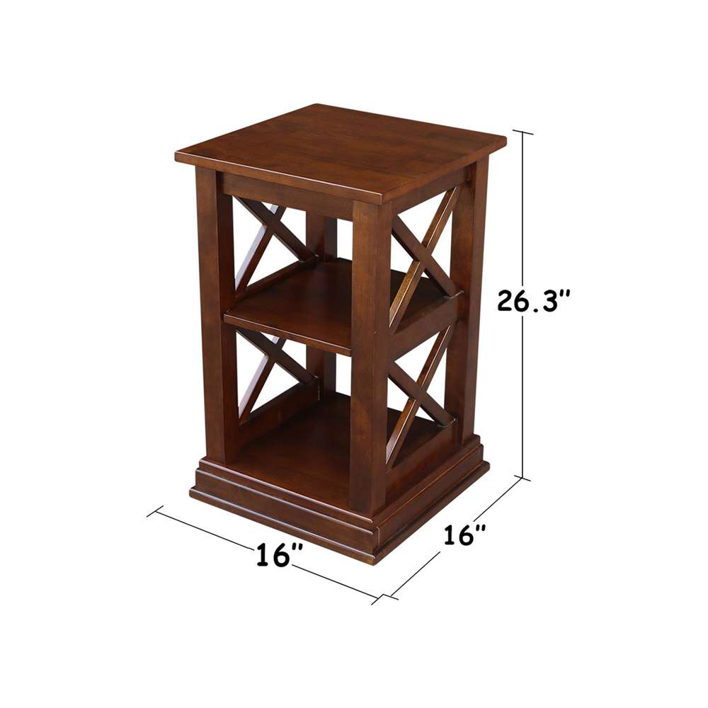International Concepts - Hampton Accent Table with Shelves in Espresso Finish - OT581-70A veiw 2