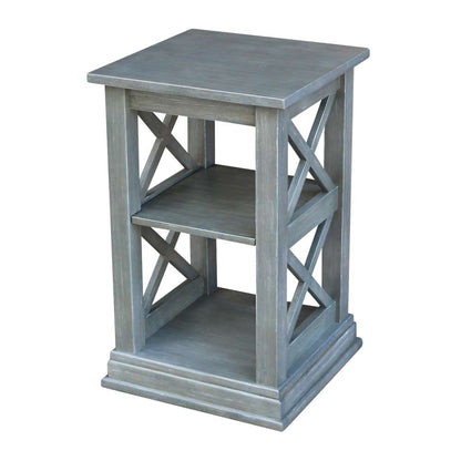 International Concepts - Hampton Accent Table with Shelves in Heather Grey-Antique Washed Finish - OT105-70A veiw 1