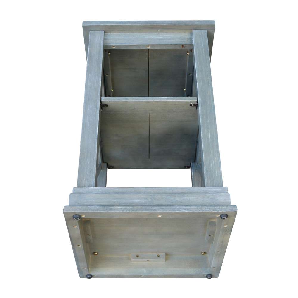 International Concepts - Hampton Accent Table with Shelves in Heather Grey-Antique Washed Finish - OT105-70A veiw 6