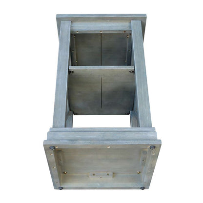 International Concepts - Hampton Accent Table with Shelves in Heather Grey-Antique Washed Finish - OT105-70A veiw 6
