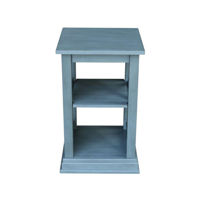 International Concepts - Hampton Accent Table with Shelves in Ocean Blue - Antique Rubbed Finish - OT32-70A veiw 3