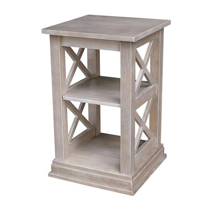 International Concepts - Hampton Accent Table with Shelves in Washed Gray Taupe Finish - OT09-70A veiw 1
