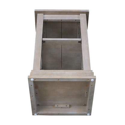 International Concepts - Hampton Accent Table with Shelves in Washed Gray Taupe Finish - OT09-70A veiw 5