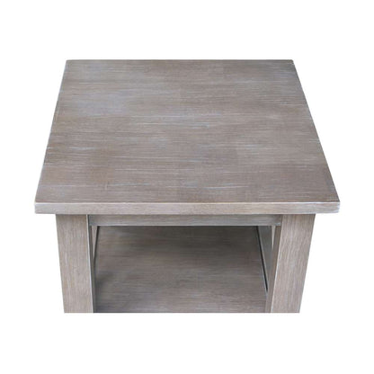 International Concepts - Hampton Accent Table with Shelves in Washed Gray Taupe Finish - OT09-70A veiw 6