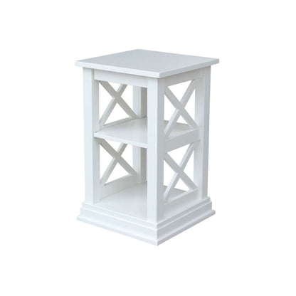 International Concepts - Hampton Accent Table with Shelves in White Finish - OT08-70A veiw 1