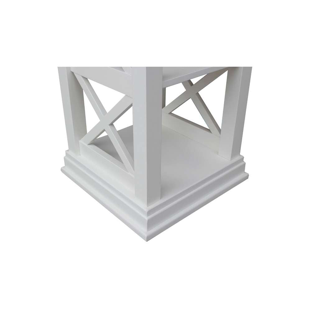 International Concepts - Hampton Accent Table with Shelves in White Finish - OT08-70A veiw 2