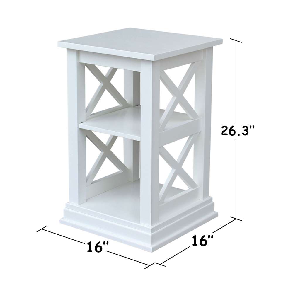 International Concepts - Hampton Accent Table with Shelves in White Finish - OT08-70A veiw 3