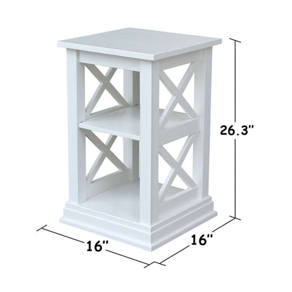 International Concepts - Hampton Accent Table with Shelves in White Finish - OT08-70A veiw 3