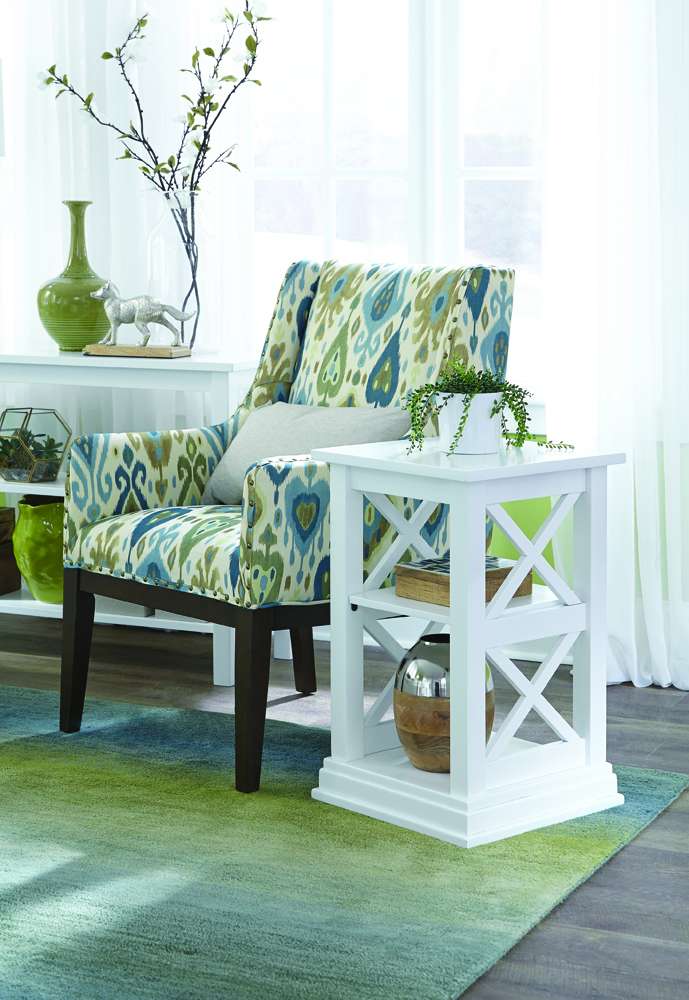 International Concepts - Hampton Accent Table with Shelves in White Finish - OT08-70A veiw 4