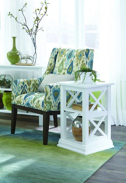International Concepts - Hampton Accent Table with Shelves in White Finish - OT08-70A veiw 4