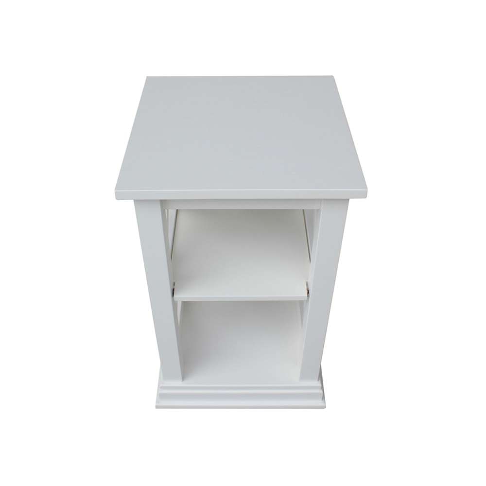 International Concepts - Hampton Accent Table with Shelves in White Finish - OT08-70A veiw 8