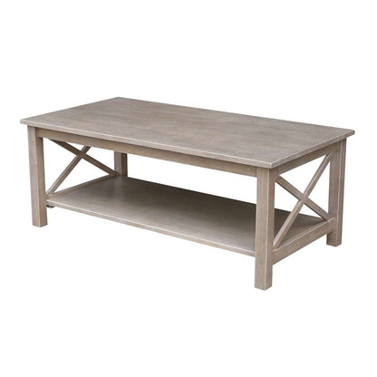 International Concepts - Hampton Coffee Table in Washed Gray Taupe Finish - OT09-70C veiw 1